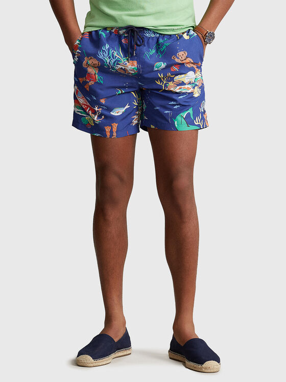 Beach shorts with multicolour print - 1