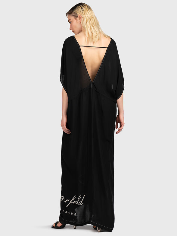 HOTEL KARL printed kaftan in black - 2