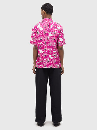 Shirt with accent floral print - 3