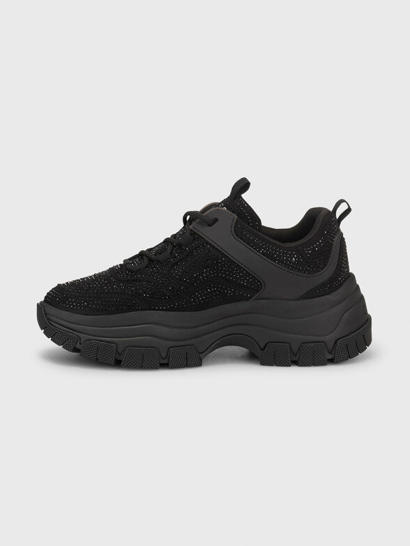 BISUN black sneakers with applied rhinestones - 4
