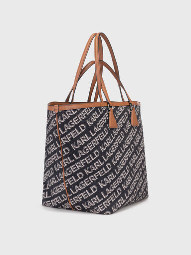 Large bag with monogram logo print  - 3