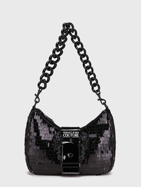 Black bag with sequins and logo accent - 1