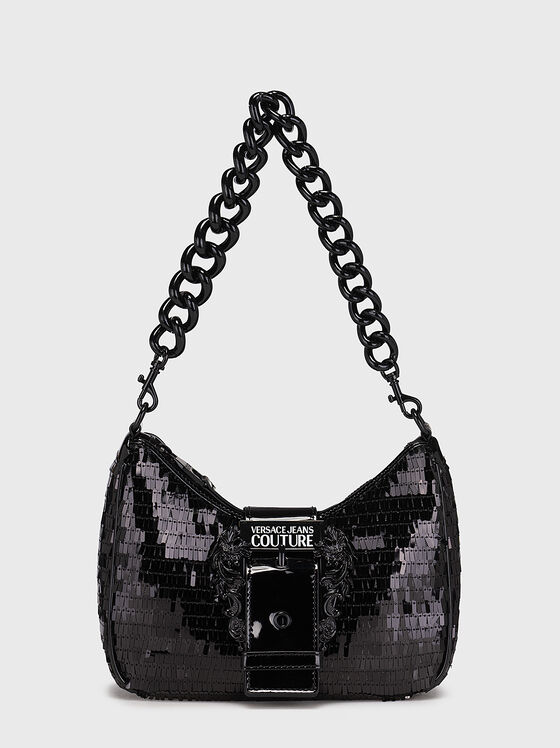 Black bag with sequins and logo accent - 1