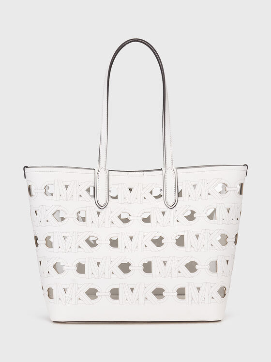 Perforated shopper bag in black  - 1