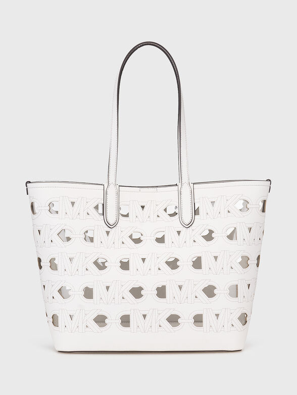 Perforated shopper bag in black  - 1