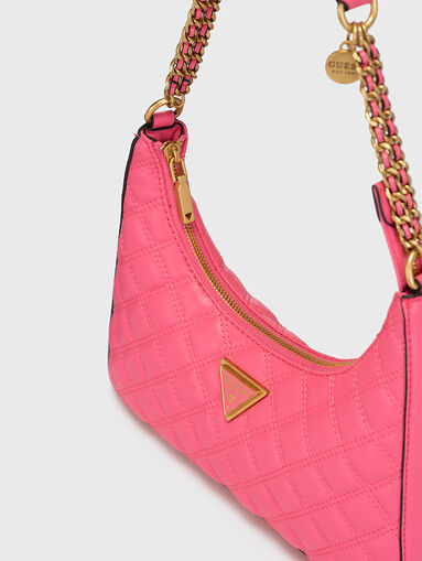 GUILLY bag with quilted effect in beige colour - 5
