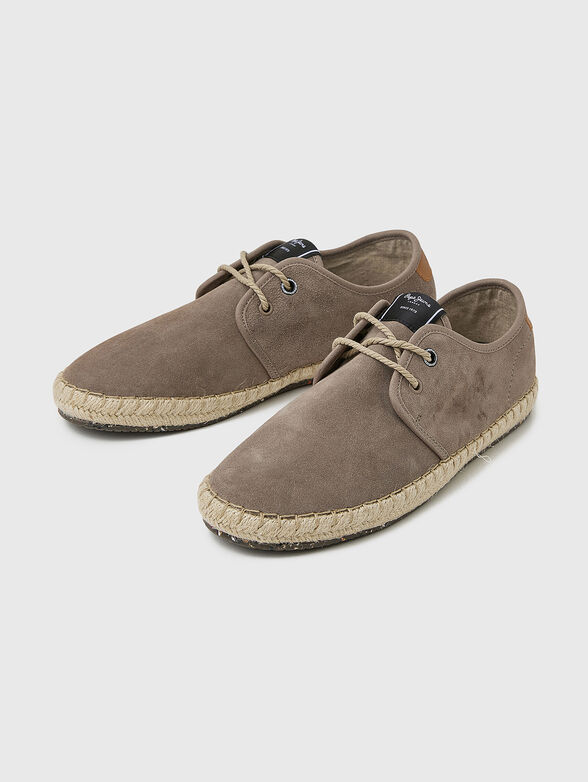 TOURIST CLAIC beige suede espadrilles with laces - 2