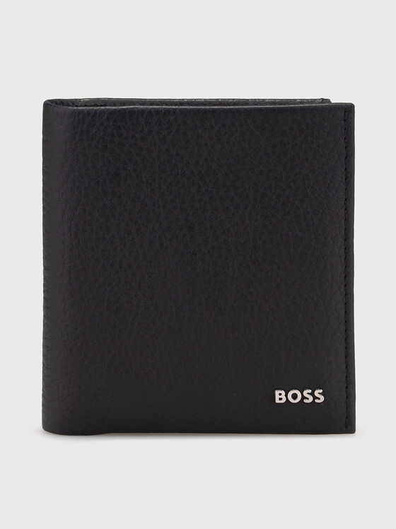 Leather wallet with embossed logo - 1