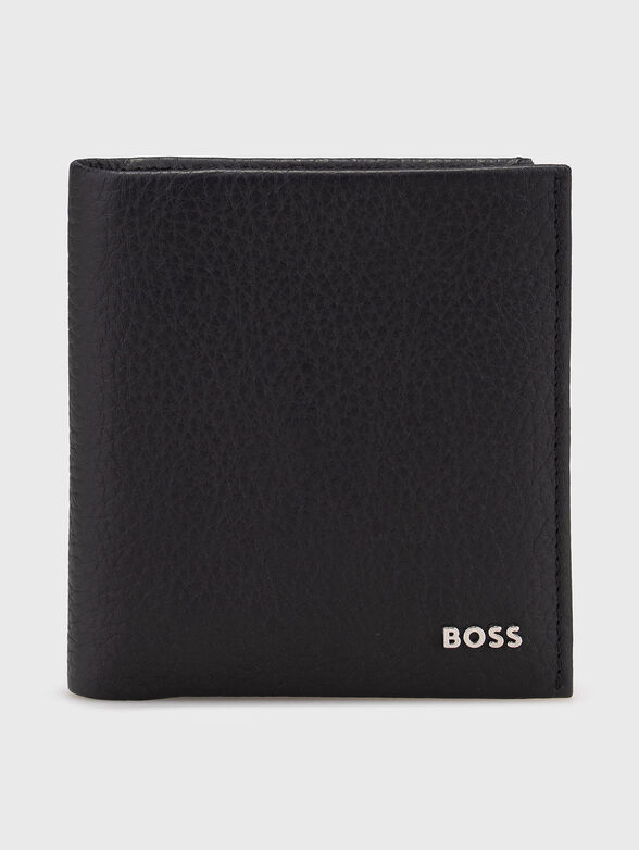 Leather wallet with embossed logo - 1