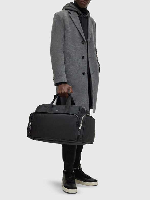 Black holdall with logo detail - 6