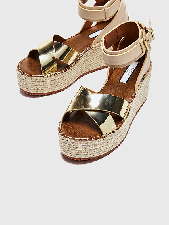 WITNEY Metallic effect wedge sandals - 2