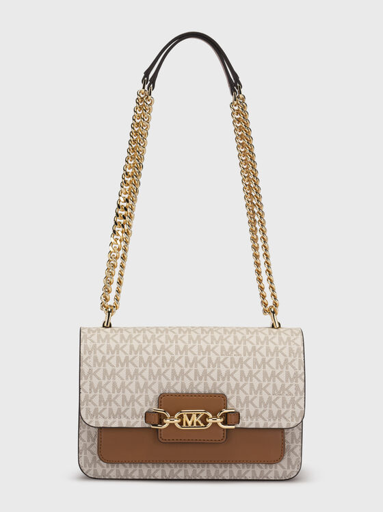 Bag with monogram logo print and golden handle - 1