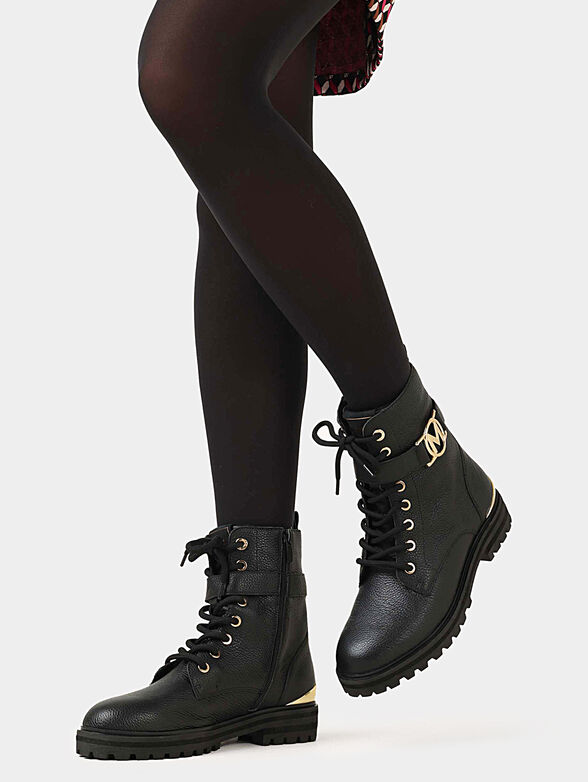 KYANA black leather ankle boots - 2