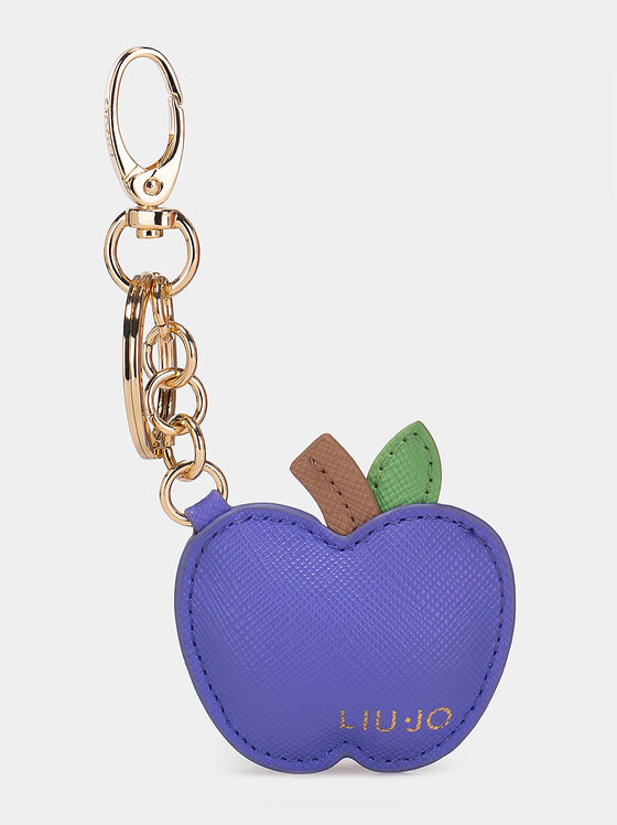 Eco leather keyring in purple color - 1