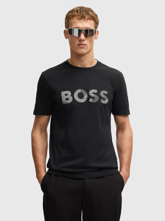 Tricou din bumbac cu logo imprimat - 1
