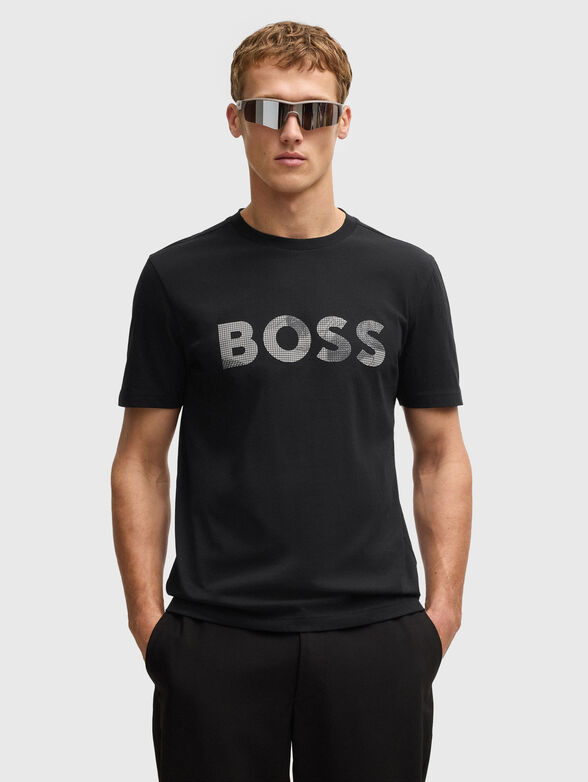 Cotton T-shirt with logo print - 1
