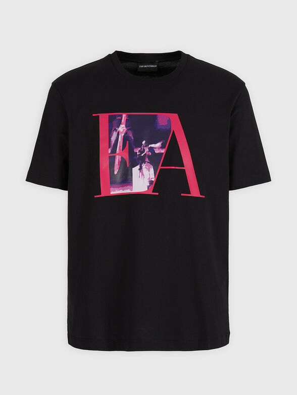 Cotton T-shirt with logo print - 1
