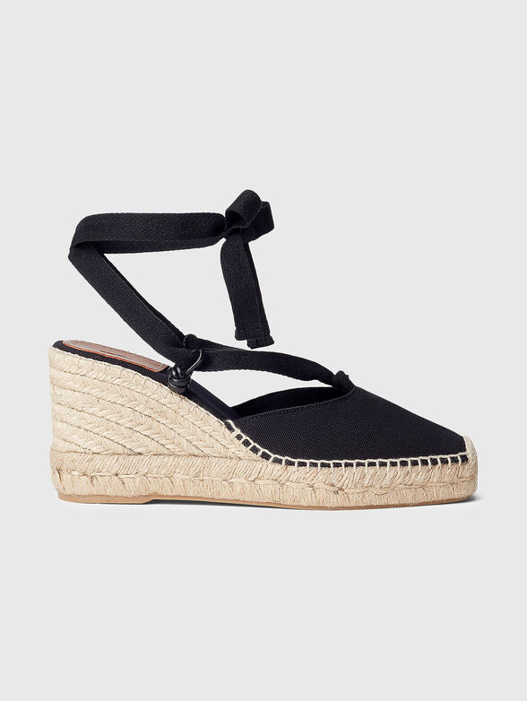 Black espadrilles on platform - 1