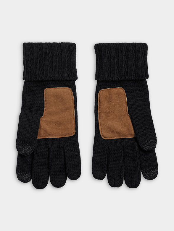 Wool gloves with contrast logo - 2