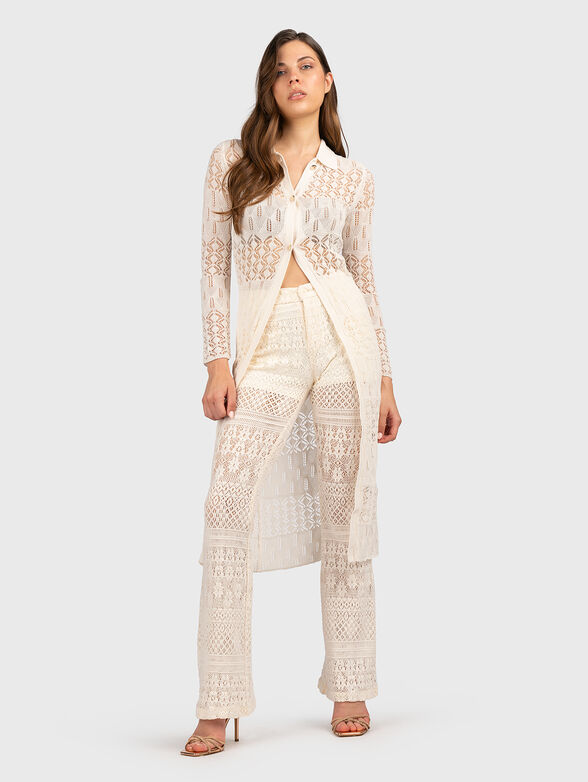 Full length knit cardigan - 1