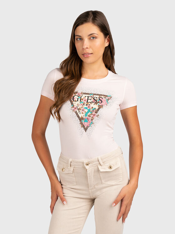 Tricou CHERRY FLOWER cu cristale - 1