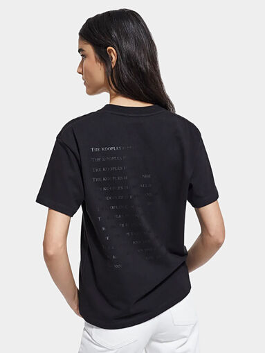 Black T-shirt with animal print - 3