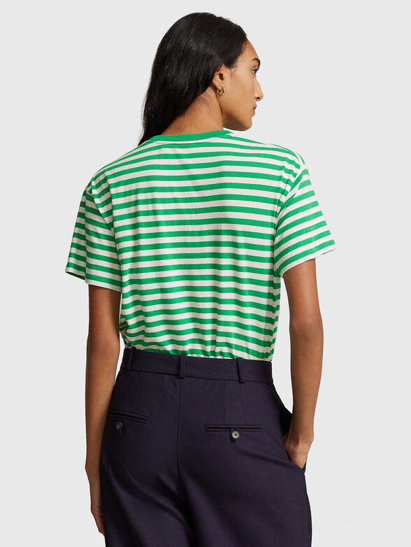 Striped T-shirt with logo accent  - 3