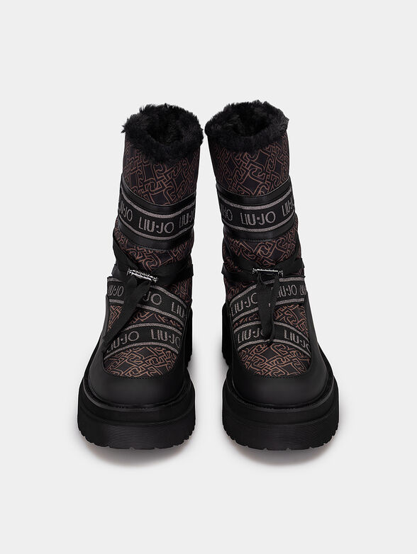 PURPLE 31 ankle boots with monogram logo print - 6