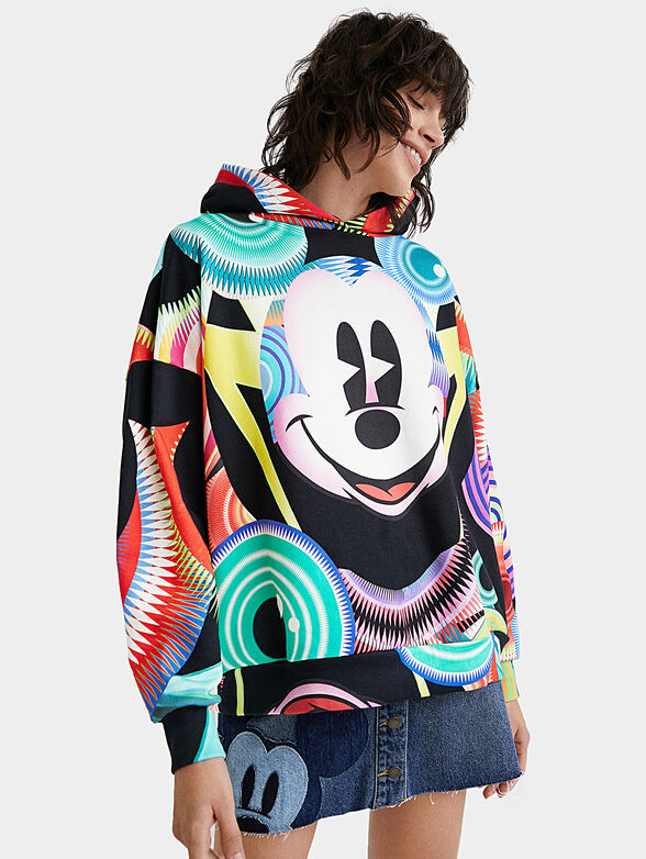 Multicolor sweatshirt with Mickey Mouse print - 1