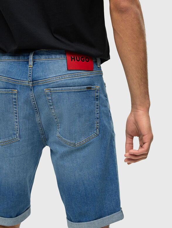 HUGO blue denim shorts - 3