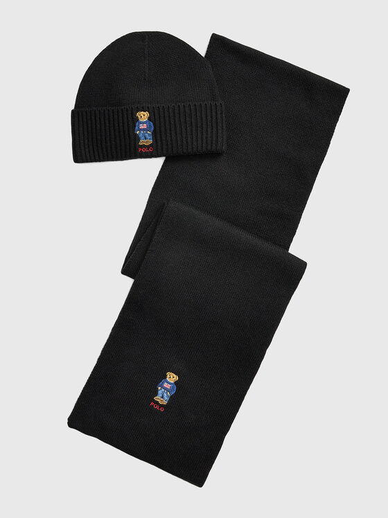 Set eșarfă și căciulă cu broderie POLO BEAR - 1