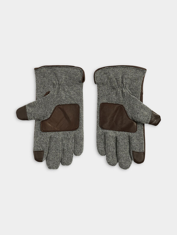 Brown gloves with logo - 2