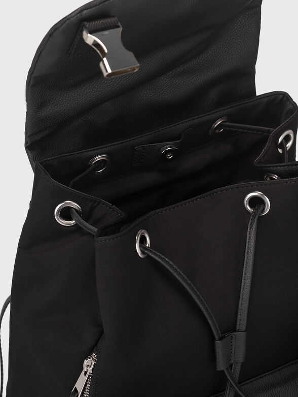 Black backpack with logo accent - 6