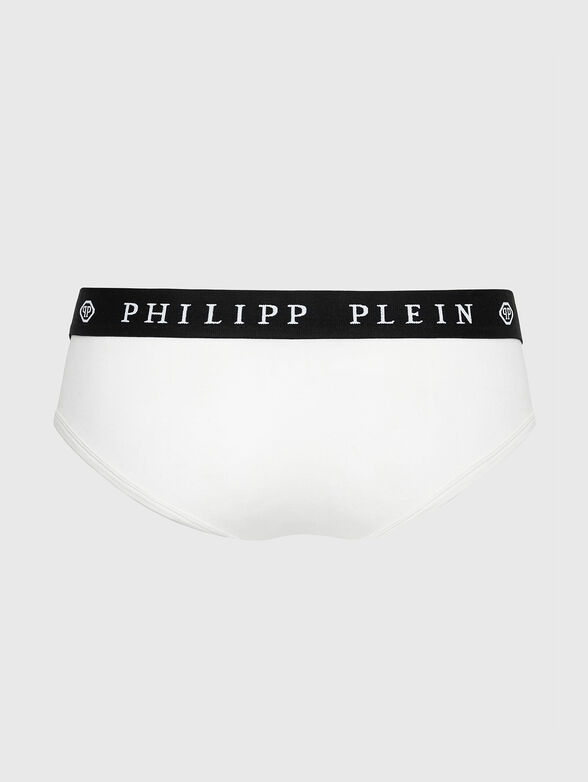 White briefs with accent logo elastic - 2