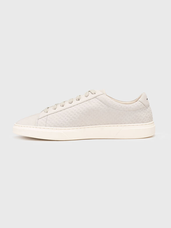 Suede sneakers with monogram - 4