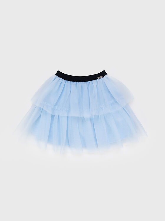 Blue skirt with ruffles and logo detail - 1