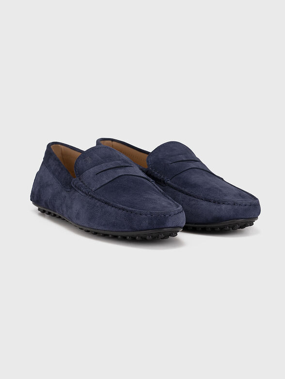CITY blue suede loafers - 2