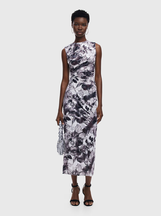 Rochie midi cu imprimeu floral - 1