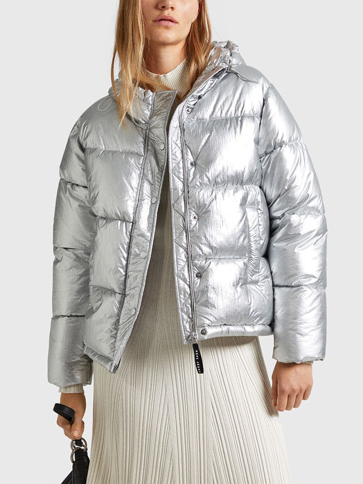 MORGAN jacket with metallic effect