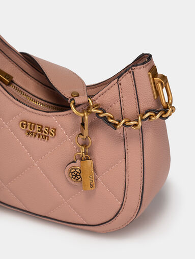 ABEY hobo bag in beige color with quilted effect - 5