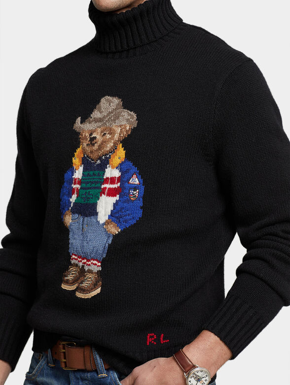 Sweater with turtleneck collar and Polo Bear motif - 4