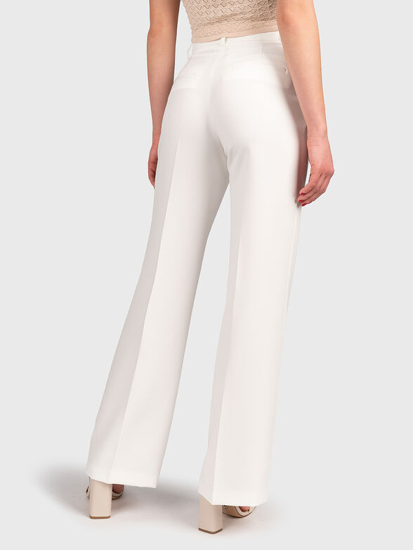 High-waisted white pants - 2