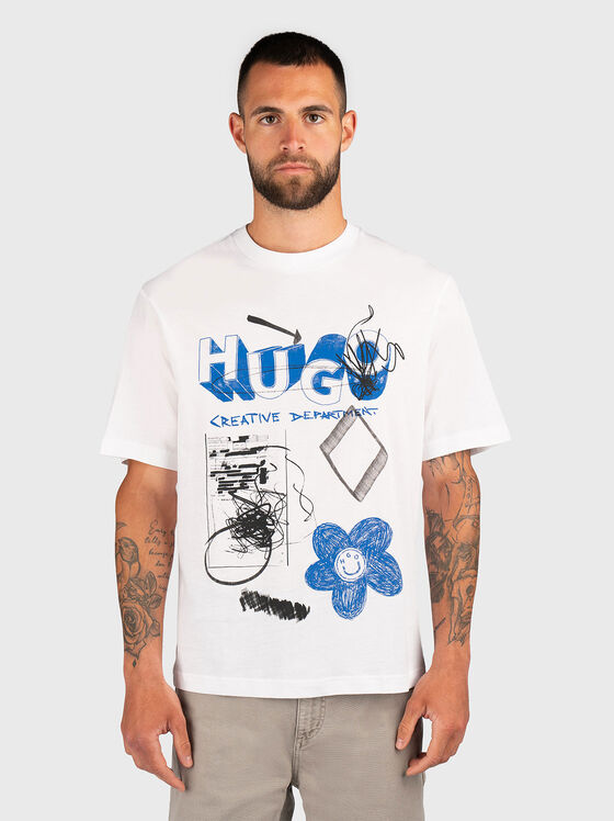Tricou din bumbac cu imprimeu - 1