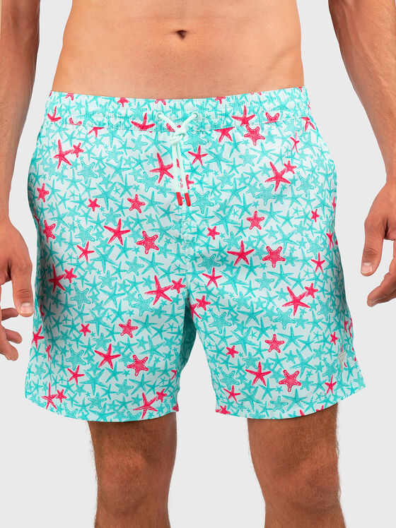 Pantaloni scurți de plajă cu steluțe de mare  - 1