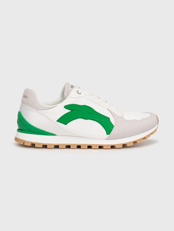 Sports shoes with contrasting appliqué - 1