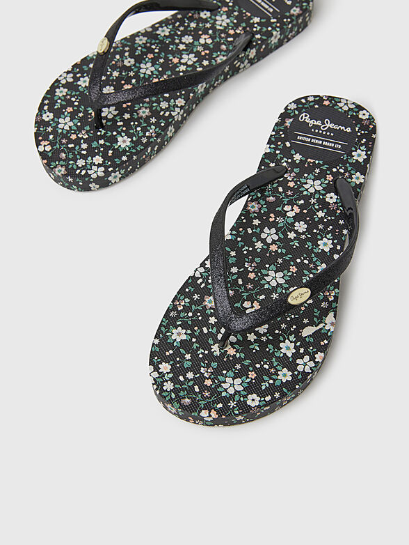 RAKE GARDEN NIGHT slippers with print - 2
