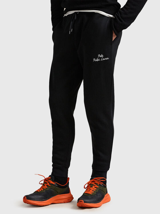 Sports trousers with logo accent - 1
