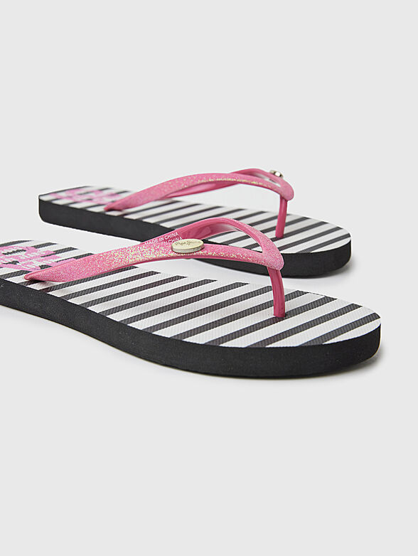 RAKE LOVE beach slippers with glitter detail - 2