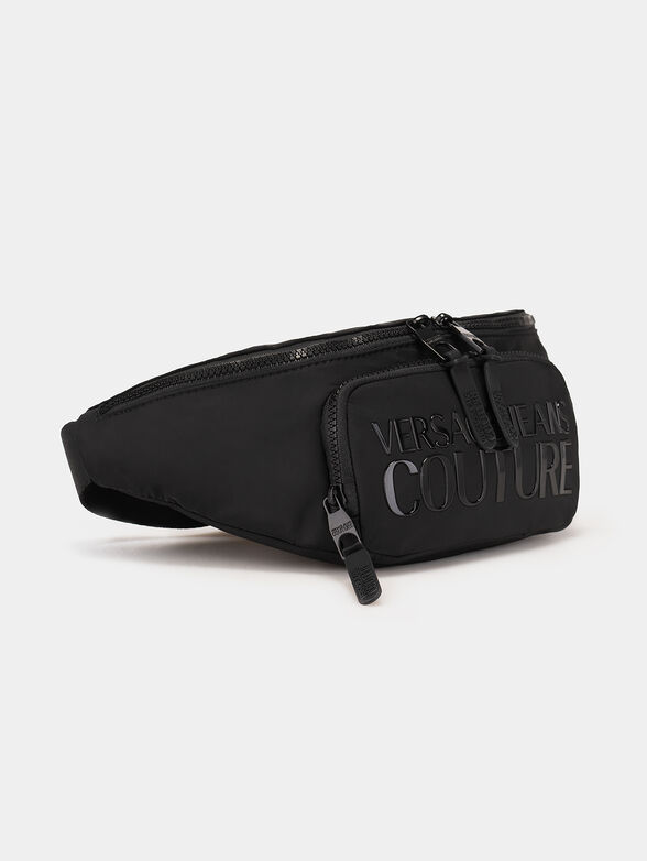 Black waist bag with logo detail - 4