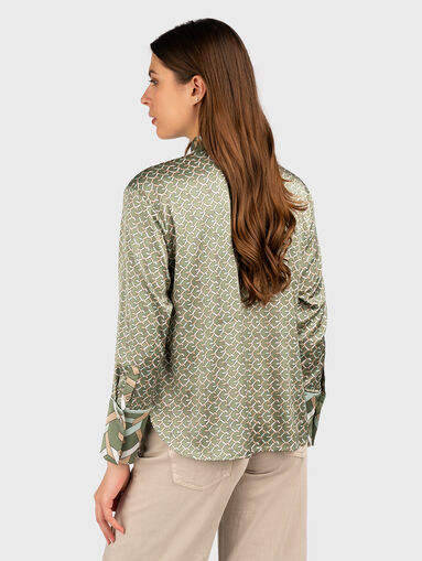 ALEXANDRA satin shirt with logo print - 3